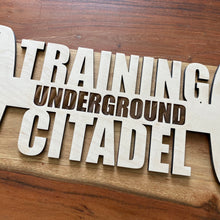 Load image into Gallery viewer, Customizable Garage Gym Sign Barbell