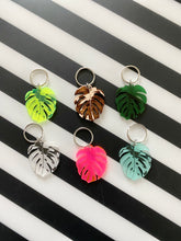 Load image into Gallery viewer, Variegated Monstera Deliciosa Keychain