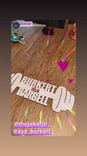 Load and play video in Gallery viewer, Customizable Garage Gym Sign Barbell