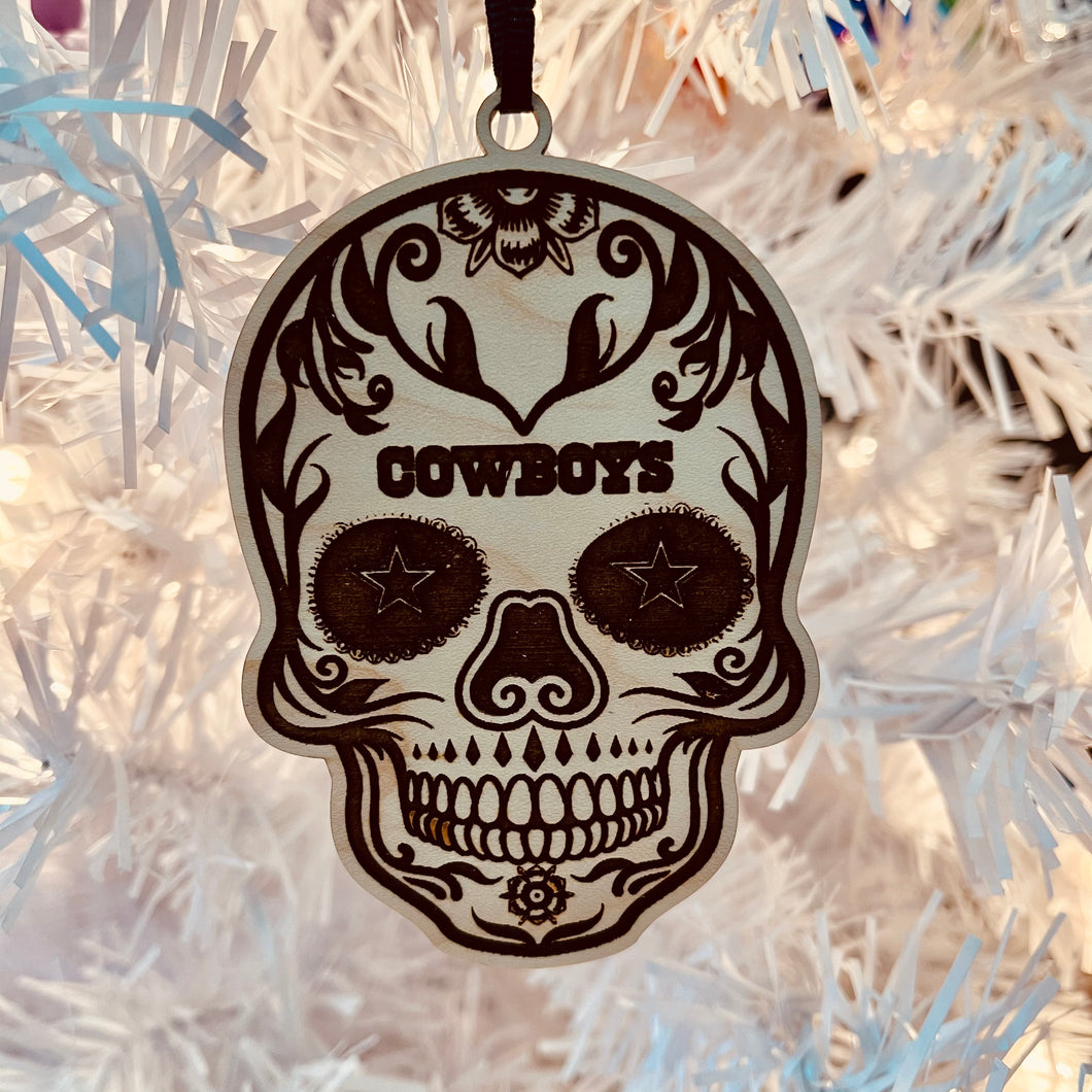 Cowboys Skull Ornament Dallas Xmas