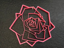 Load image into Gallery viewer, Geometric Rose Wall Art 2D
