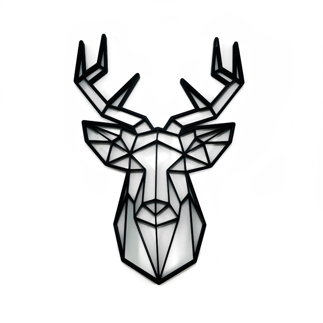 Deer Head Geometric Wall Art 2D
