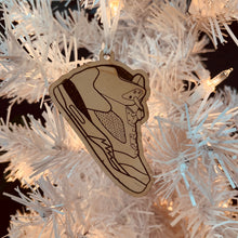 Load image into Gallery viewer, Air Jordan 5 inspired Wooden Sneaker Ornament
