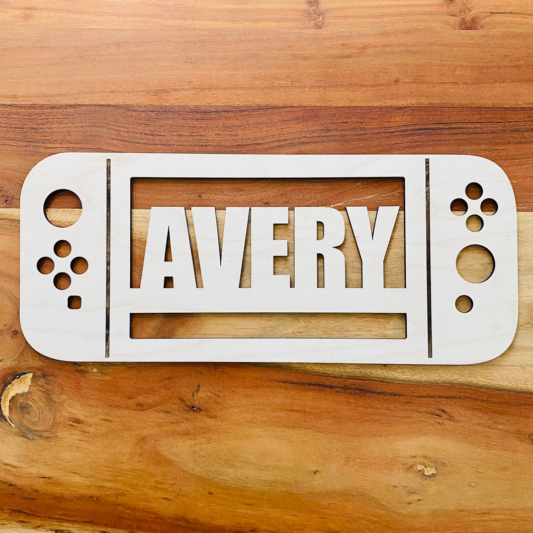 Customizable Nintendo Switch inspired Name Sign